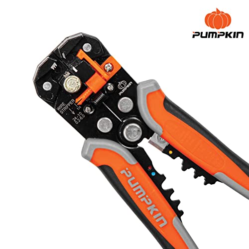 Pumpkin Multipurpose Self Adjusting Wire Stripper, Cutter and Crimping Tool 14618