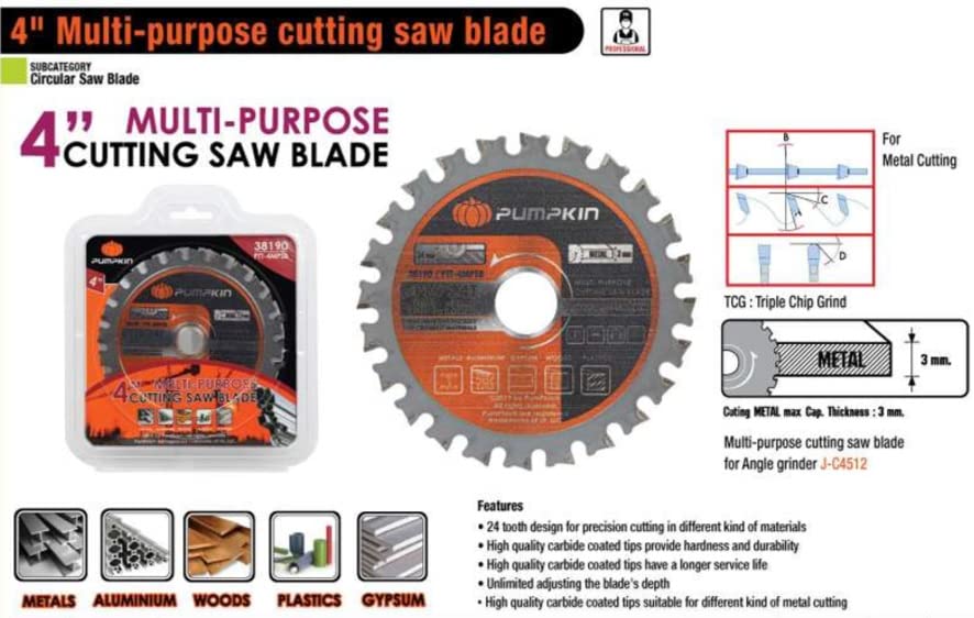 PUMPKIN MULTI PURPOSE TCT SAW BLADE - 38190