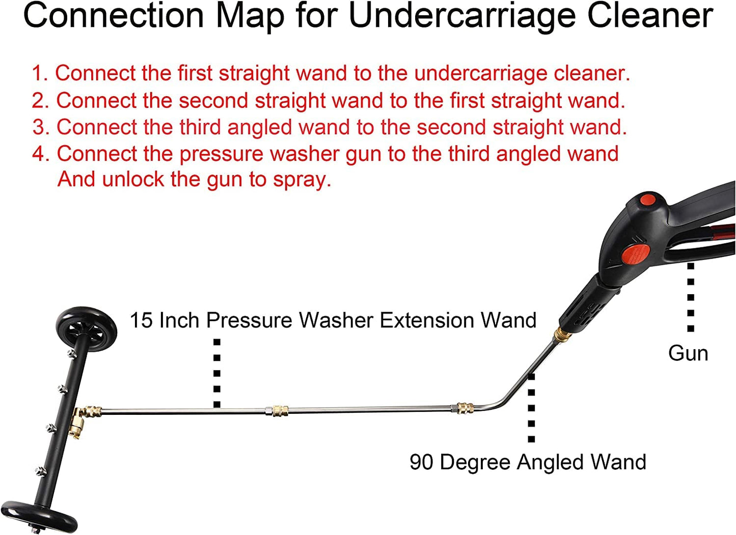 TUQO 2 in 1 Undercarriage and Surface Cleaner Attachment