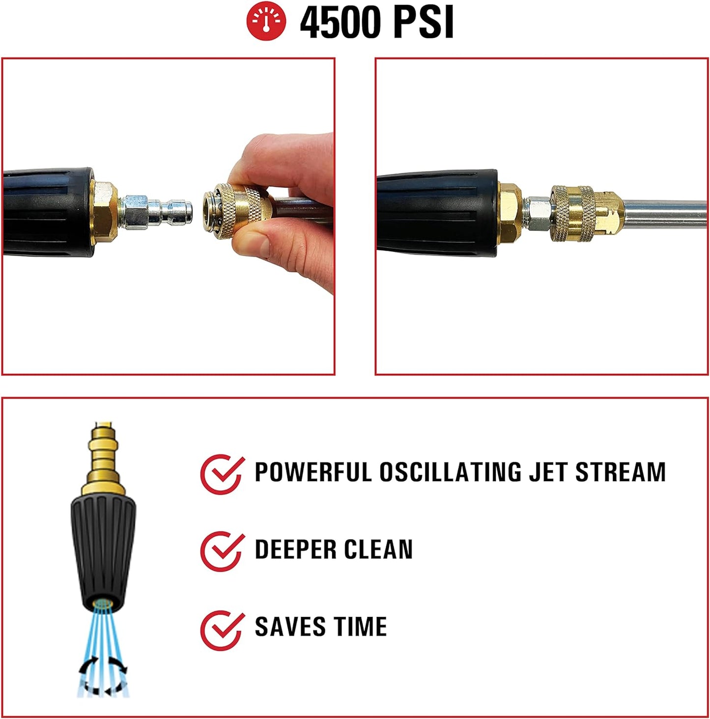 TUQO Rotary Nozzle for High Pressure Washers (Dust Buster)