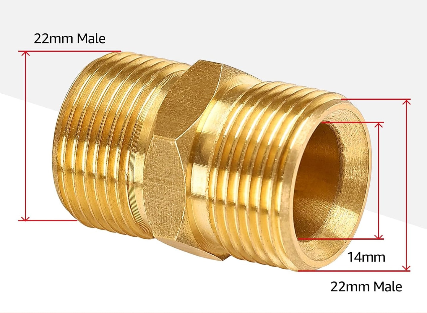 TUQO RB438 Hose Connector/Hose Extension Adapter Fitting M22