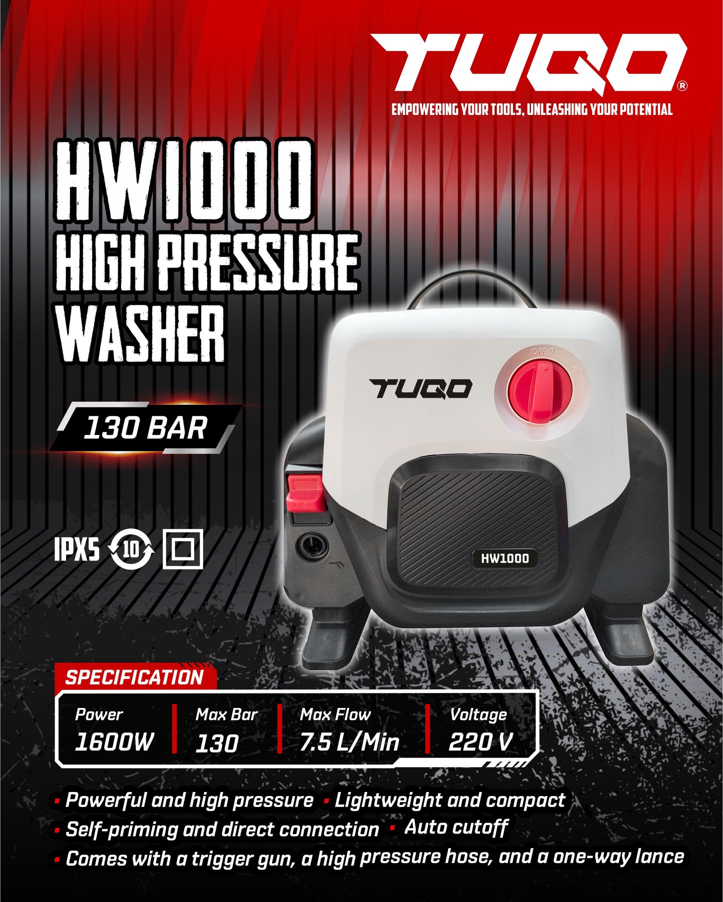 TUQO High Pressure Washer HW1000