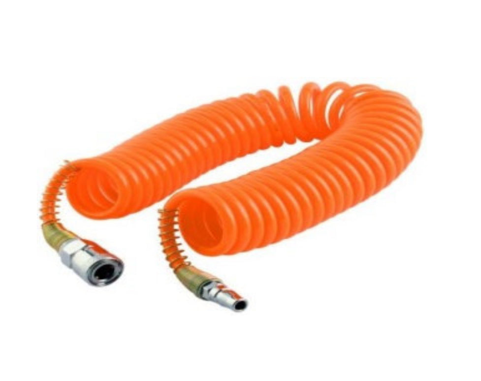 Pumpkin Spring Coiled PU Hose 31478 - 9 Mtrs for Air Compressor