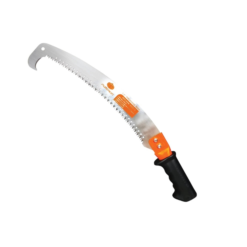 Pumpkin One Hook Pruning Saw 33312 - Carbon Steel Blade 14" / 350mm - Comfort Rubber Handle With Extendable Pole Fixing Slot