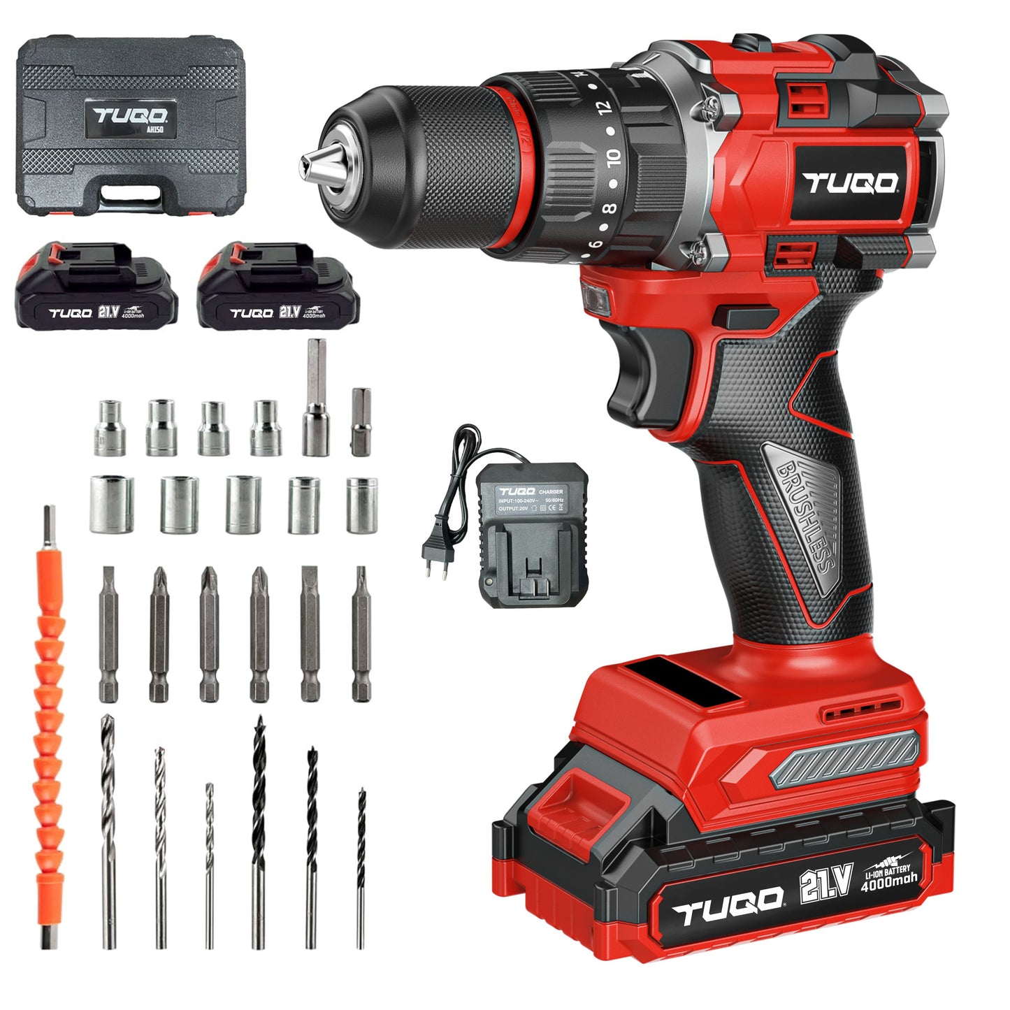 TUQO AH150 Cordless Impact Drill 24Pcs Set